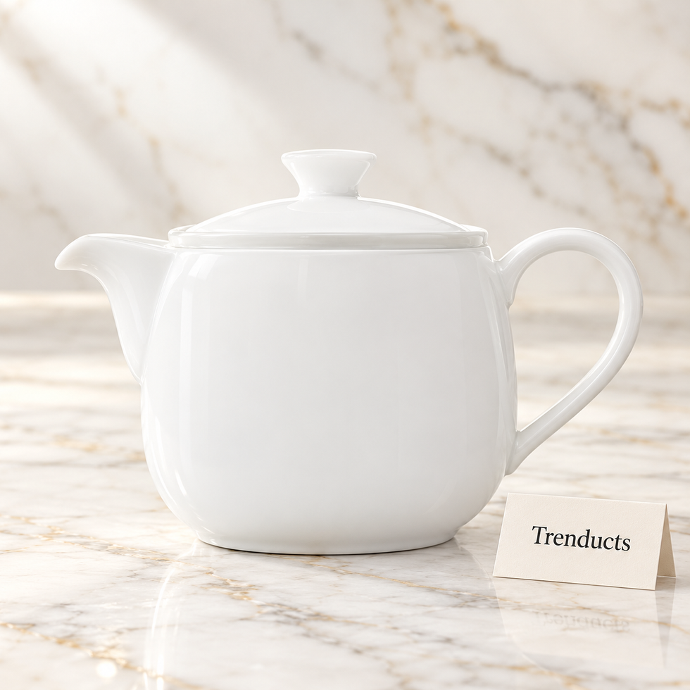 Brilliant White Tea Pot - 6 Inch Classic Tea Server