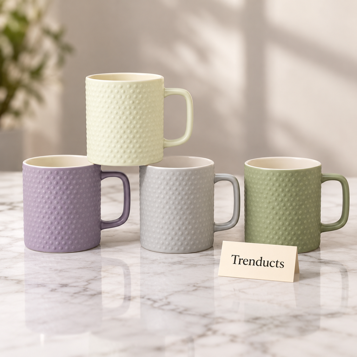 Textured Pastel Mug 350 ml - Matte Embossed (Random)