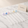 Decorative Glass Straws Set - Clear Straws with 3D Charms