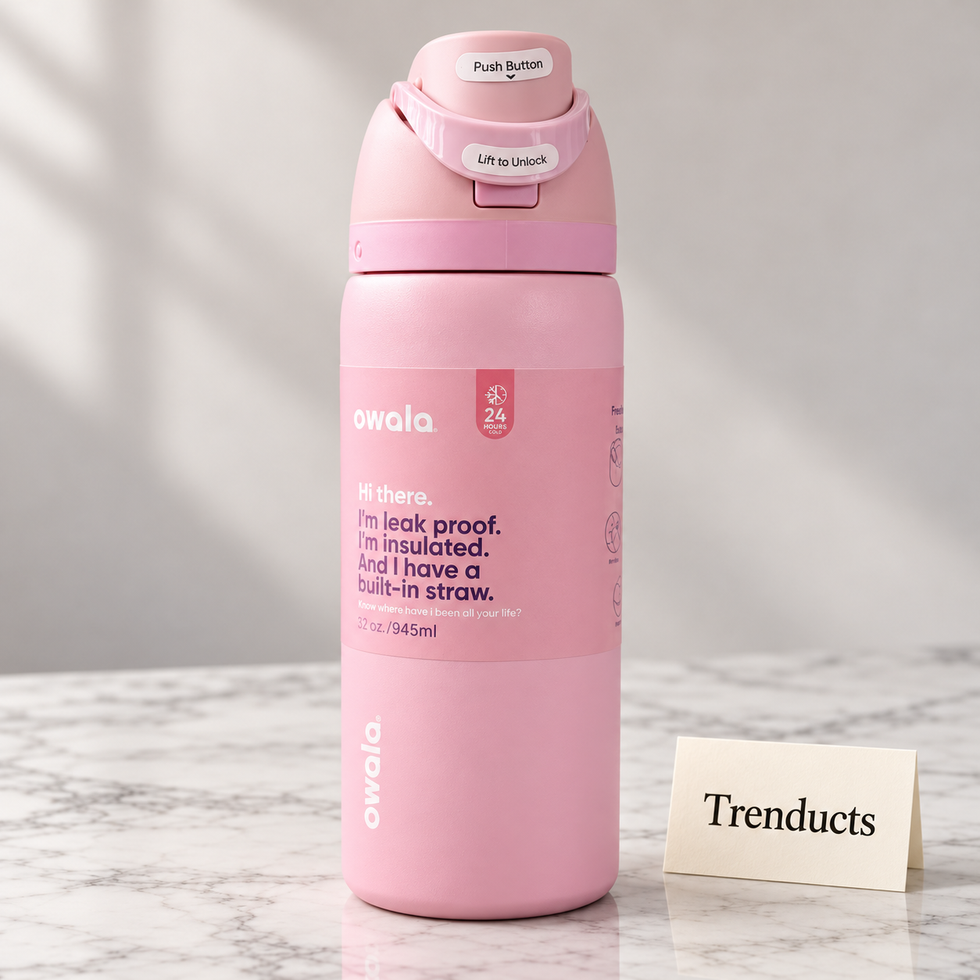 Owala Water Bottle 32 oz - Soft Pastel Pink
