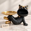 Big Mouth Bulldog Storage Tray - Black & Gold Decor