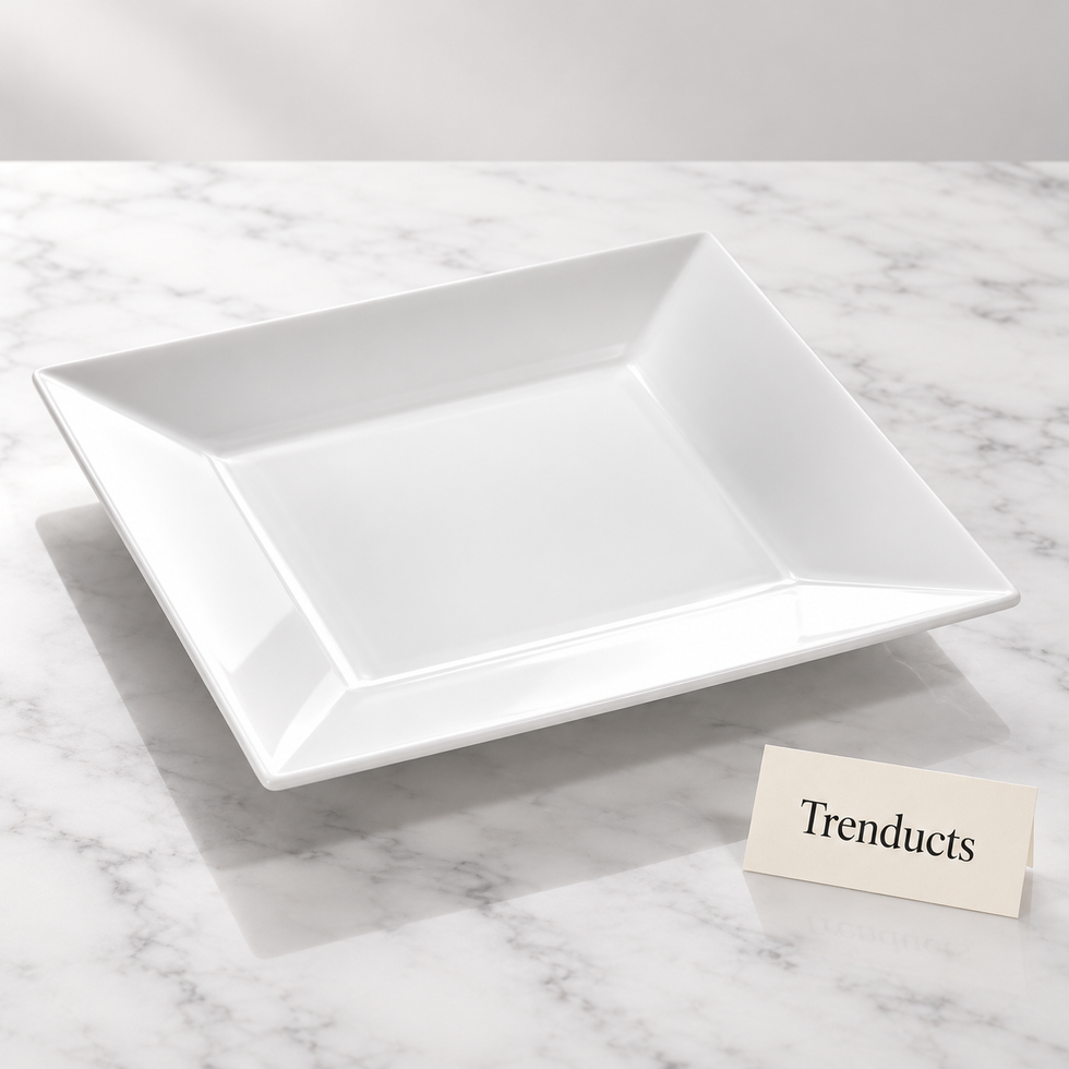 Symphony Square Platter 30 cm - White Serving Plate