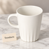 Danny Home Porcelain Mug - 350 ml Fluted Base White