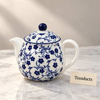Danny Home porcelain tea pot on white marble | Trenducts