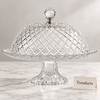 Danny Home Cake Stand with Dome - Diamond Cut Glass
