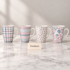 Pastel Pattern Mug 350 ml - Plaid, Dots & Hearts (Random)
