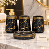 Brilliant 4-Piece Porcelain Bathroom Set - Marble