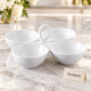 Brilliant 4 Section Snack Bowl - White Dry Fruit Server
