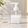 Foaming Soap Dispenser - 490ml Clear Square Bottle