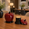 Plastic Toothpick Holder with Lid - Red Apple Design