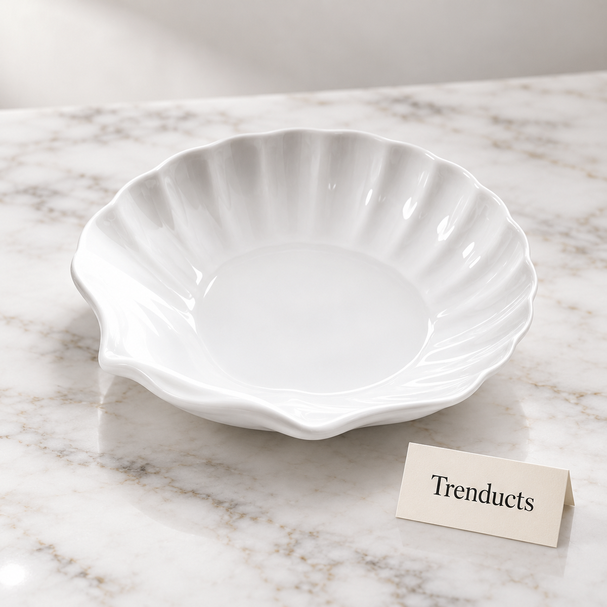 Symphony Dune Plate 21 cm - White Wavy Edge Plate