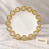 Brilliant Round Plate 9 Inch - Gold Circle Edge
