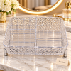 Acrylic Makeup Organizer - Clear Crystal Tray with Feet