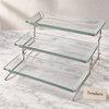Danny Home 3 Tier Serving Tray - Glass with Silver Stand