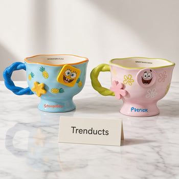 Disney SpongeBob ceramic coffee mug on white marble - Trenducts