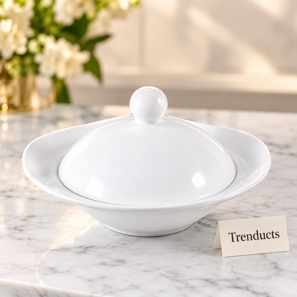 Brilliant Soup Bowl with Lid - White Covered Bowl