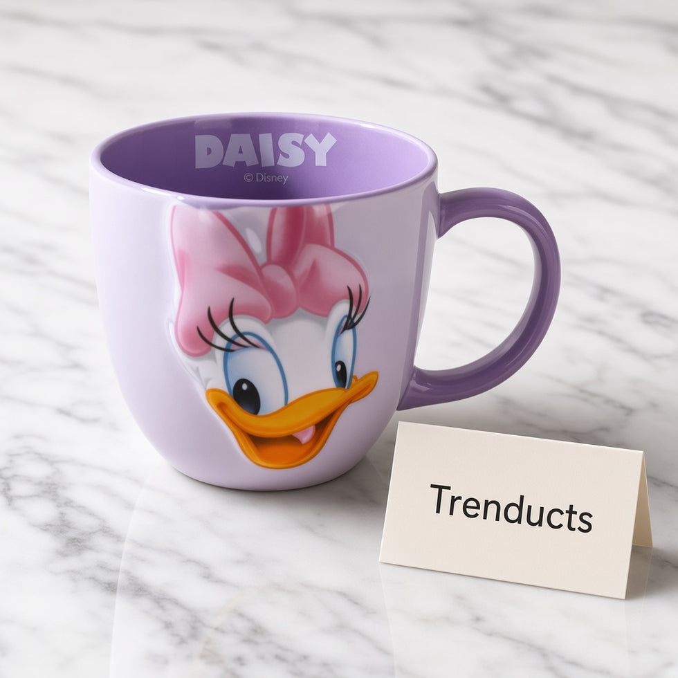 Disney Daisy Duck Face Mug 550 ml - 3D Ceramic Purple