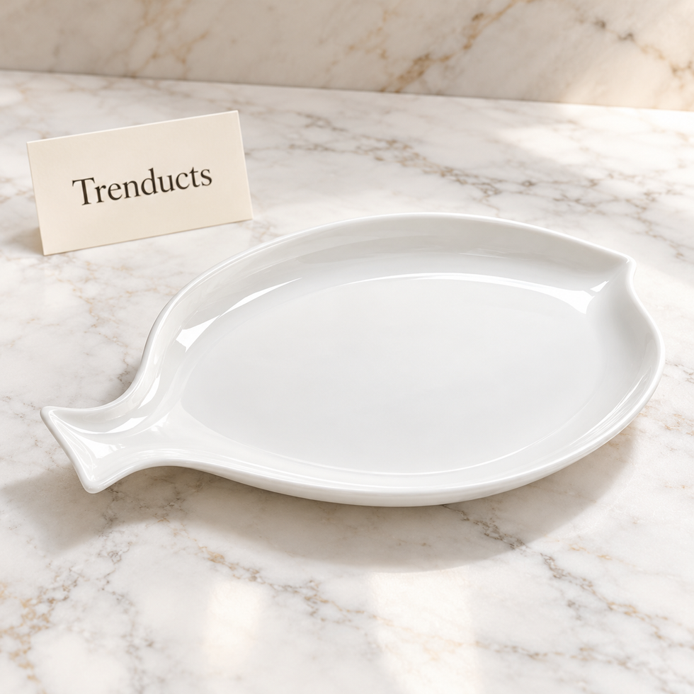 Symphony Nemo Dish 20 cm - White Fish Shaped Plate