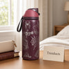 Stainless Steel Water Bottle with Flip Straw Lid - Purple