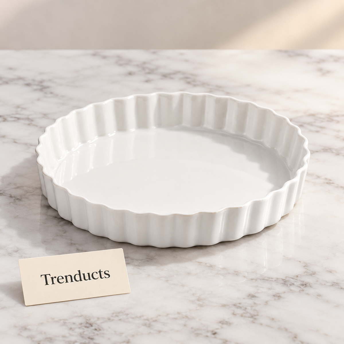 Symphony Quiche Platter 27 cm - White Fluted Dish