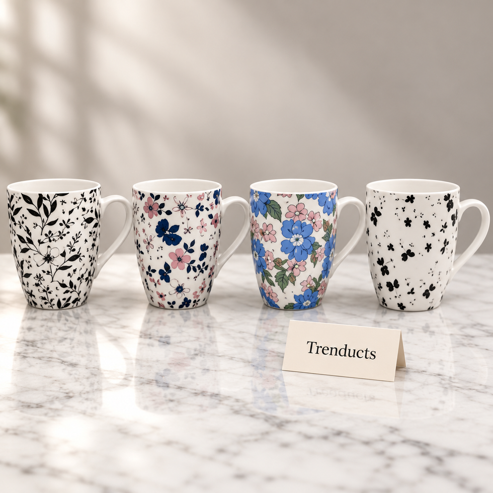 Ditsy Floral Mug 350 ml - Blue, Pink & Black (Random)