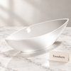 Symphony Oval Bowl 44 x 16 cm - White Boat Shape