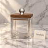 150ml Airtight Canister with Dark Wood Lid and Silver Knob