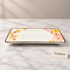 Brilliant 10 Inch Rectangular Dish - Pink Floral