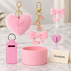 Tumbler Accessories Set - 6 Pcs Bow & Heart Charms