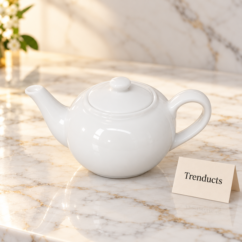 Brilliant Round Tea Pot - 4 Inch Small White Teapot