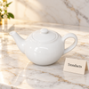 Brilliant Round Tea Pot - 4 Inch Small White Teapot