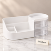 Counter Top Organizer - White with 2 Clear Drawers