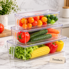 Fridge Storage Containers - Clear Stackable Boxes with Lids
