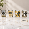 Geometric Tile Mug 350 ml - Black & Gold (Random Design)