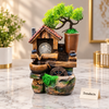 Rock Cascade Fountain - Tabletop Decor with Tree Accent