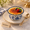 Danny Home Porcelain Ramekin - Blue Pattern Wavy Rim