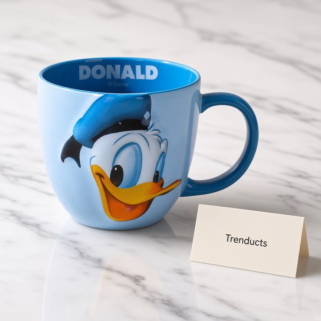 Disney Donald Duck Face Mug 550 ml - 3D Ceramic Blue
