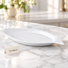 Brilliant Fish Shaped Serving Plate - 14 Inch White