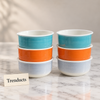 Danny Home Ceramic Soup Bowl Set - 6 Pcs 5 Inch Colourful