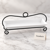 Symphony Pastry Holder - White Tray with Metal Stand