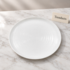 Danny Home Porcelain Plate - 10 Inch Round White Swirl