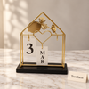Metal Home Calendar - Gold House Perpetual Calendar