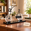 Bicycle Decor Showpiece - Black with Clear Wheels