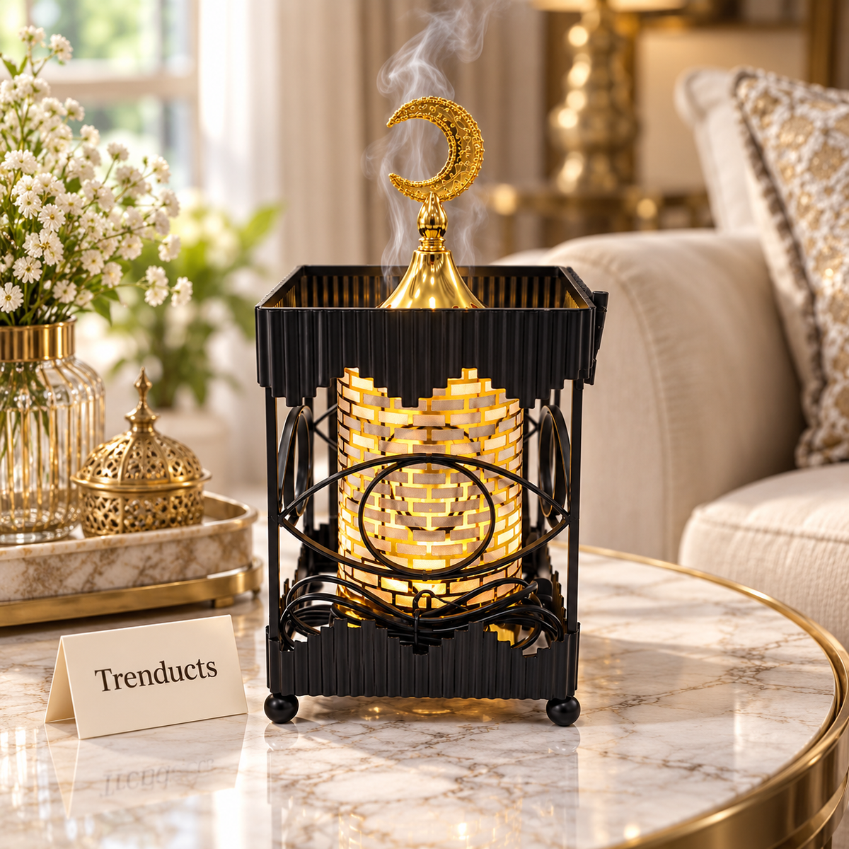 Electric Bakhoor Burner - Square Black Brick Design
