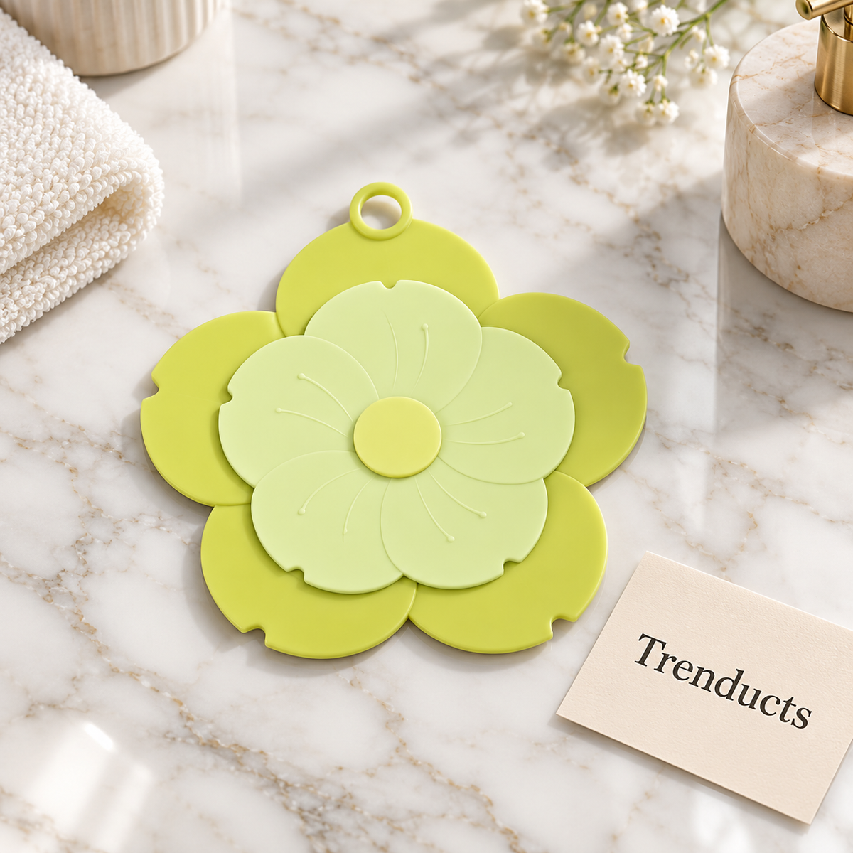 Flower Floor Drain Cover - Anti-Odour Deodorant Filter Pad 17.5 cm