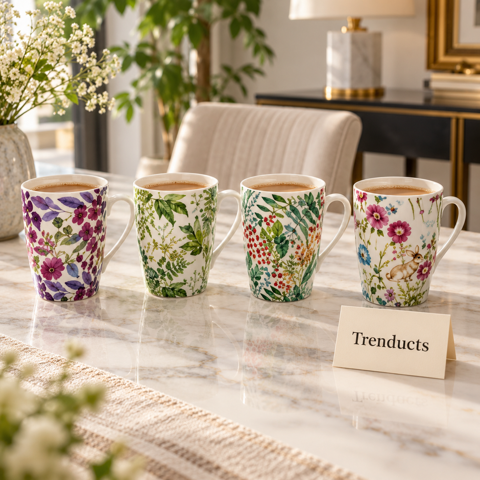 Botanical Print Mug 350 ml - Floral Designs (Random)