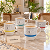 Colour Band Mug 350 ml - White Grey Pattern (Random)
