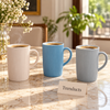 Tall Ribbed Mug 350 ml - Matte Cream, Blue & Grey (Random)