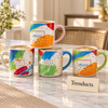 Abstract Art Mug 350 ml - Colourful Brushstrokes (Random)