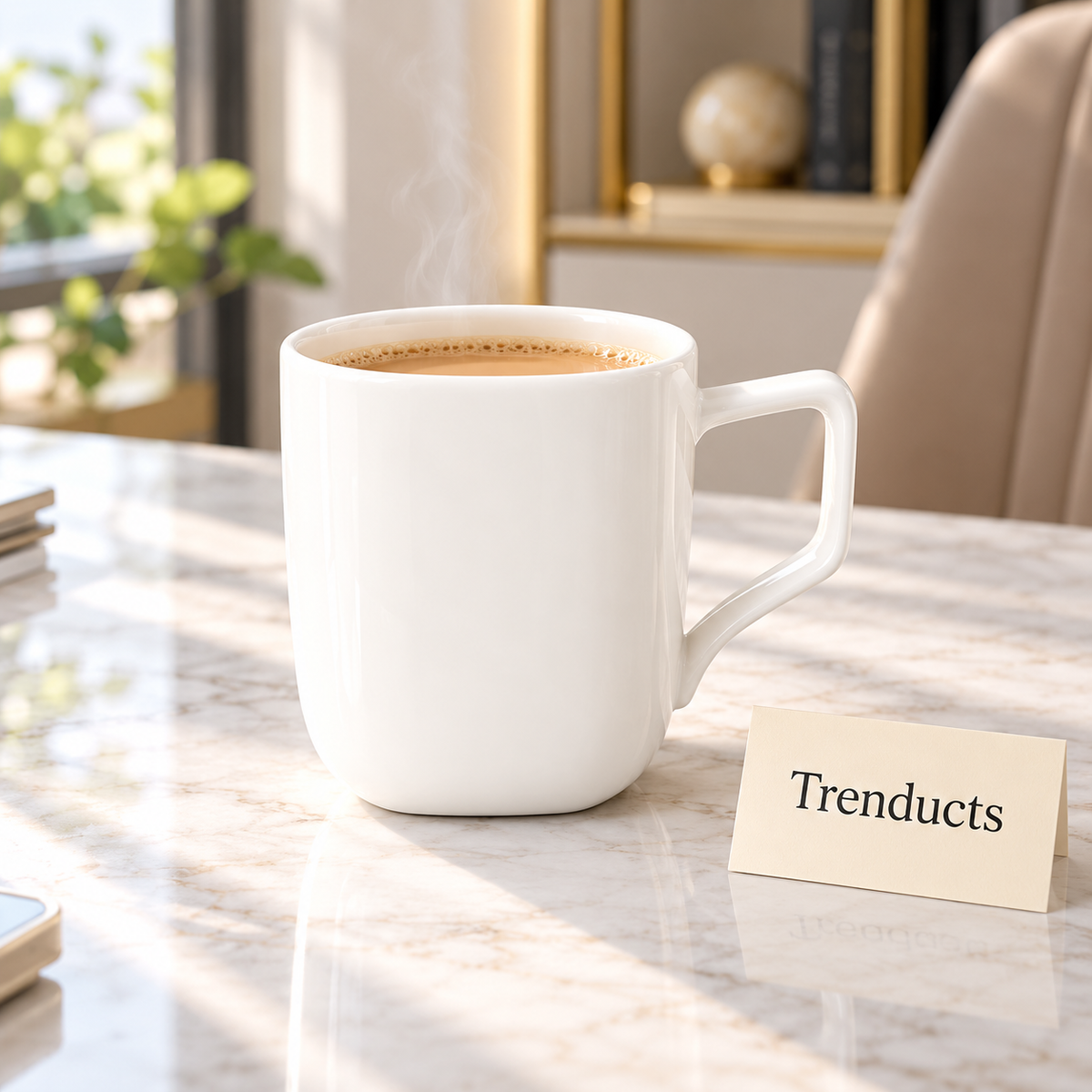 Danny Home Mug - 370 ml Square White Porcelain